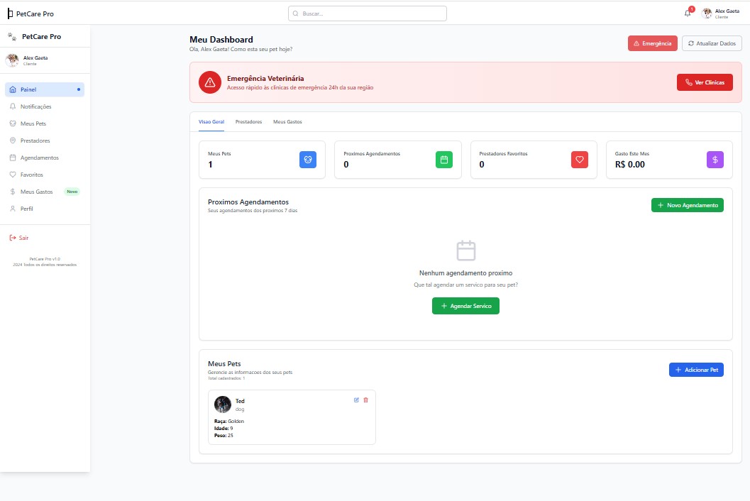 Dashboard Cliente - PetCare Pro